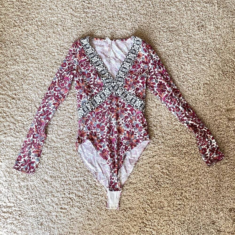 Free people printed bodysuit